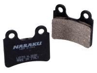brake pads Naraku organic for Italjet Jet-Set, Peugeot Elystar, Yamaha DT