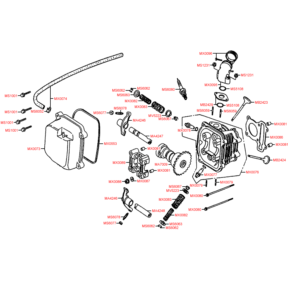 E02 cylinder head and valve system