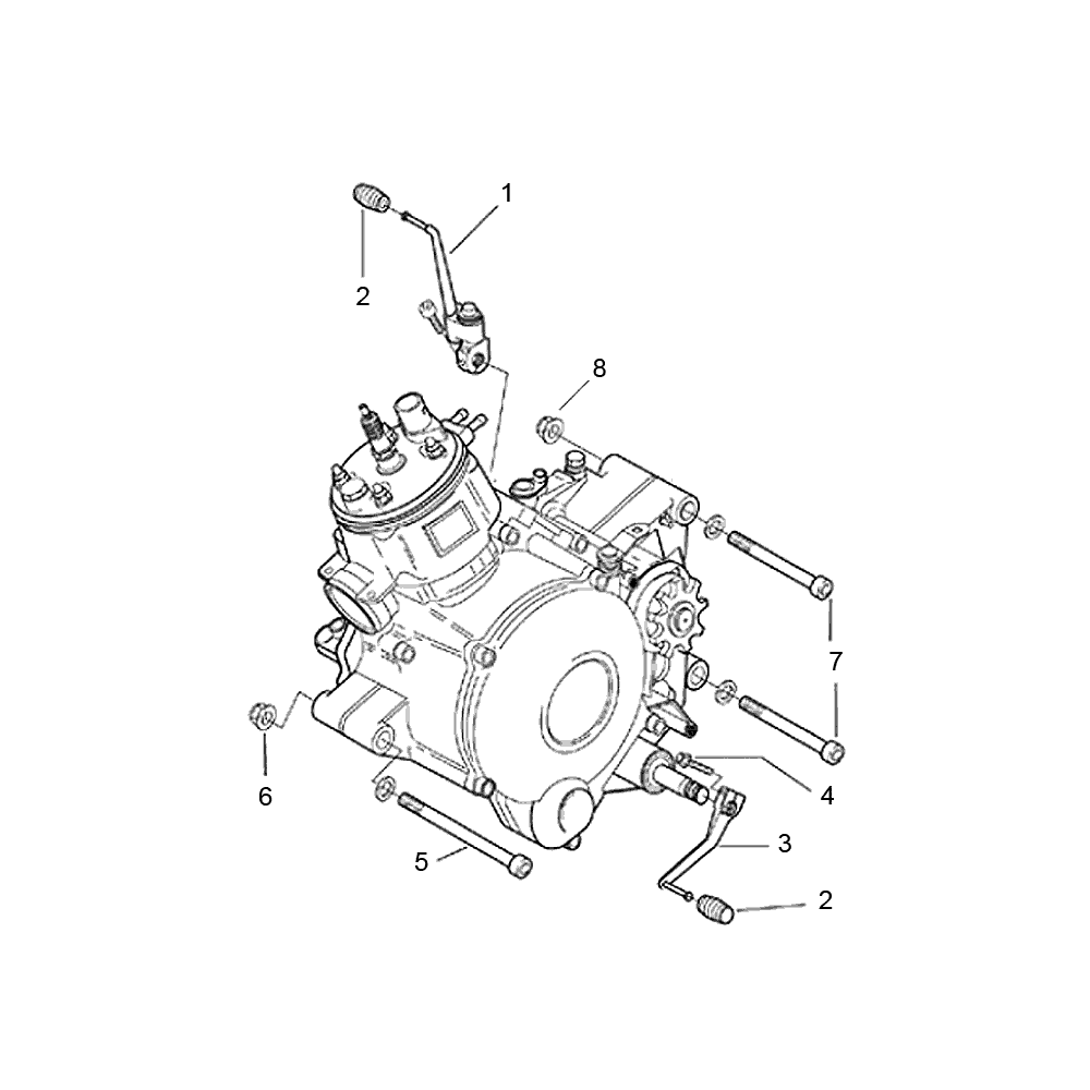 engine - kickstart lever / gearshift lever Minarelli AM6 for Aprilia MX 50 95-02 (AM6) [ZD4MU/ ZD4ST0/ STA00/ TTA]
